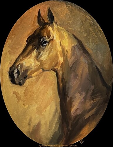 buckskin-akhal-teke-head-oil-on-canvas